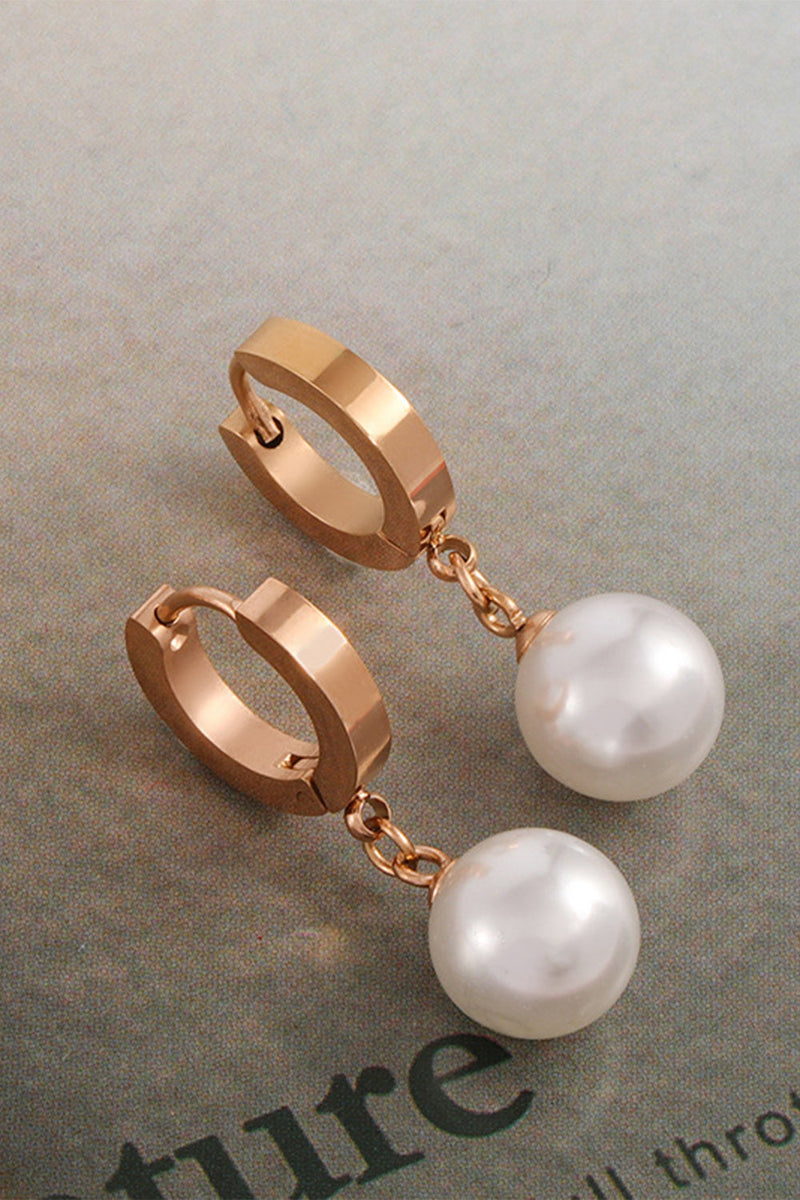 Carica l&#39;immagine nel visualizzatore di Gallery, Orecchini perle lunghe in stile semplice
