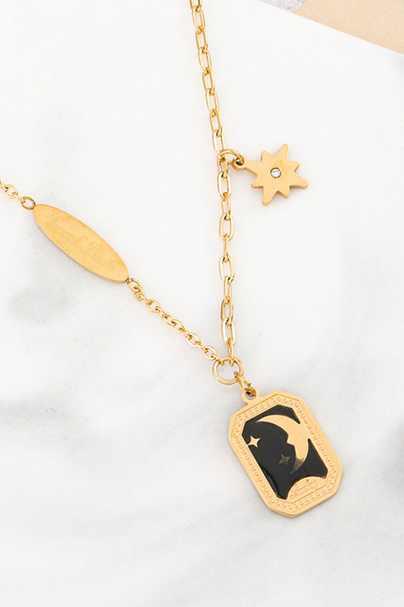 Carica l&#39;immagine nel visualizzatore di Gallery, Collana in smalto oro Catena a clavicola