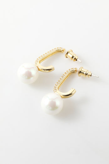 Orecchini d'oro Pearl Beading