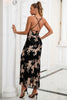 Carica l&#39;immagine nel visualizzatore di Gallery, Tubino Spaghetti Straps Nero Lungo Prom Dress con Spacco