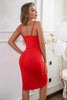 Carica l&#39;immagine nel visualizzatore di Gallery, Guaina Spaghetti Straps Red Short Party Dress