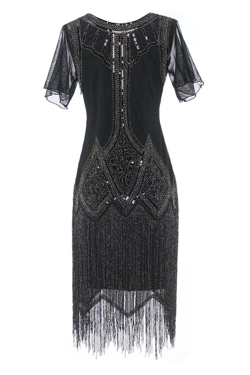 Carica l&#39;immagine nel visualizzatore di Gallery, Lussuoso abito con perline di paillettes Fringe 1920s