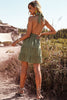 Carica l&#39;immagine nel visualizzatore di Gallery, Halter Army Verde Abito Estivo Backless