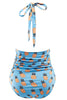 Carica l&#39;immagine nel visualizzatore di Gallery, Costume da bagno One Piece Navy Halter