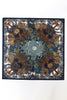 Carica l&#39;immagine nel visualizzatore di Gallery, Sciarpa quadrata stampata a foglie blu