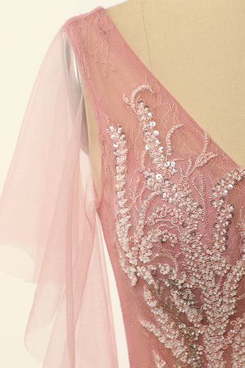 Blush Beading Tulle A-line Abito Prom