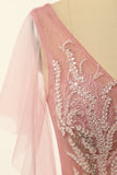 Blush Beading Tulle A-line Abito Prom