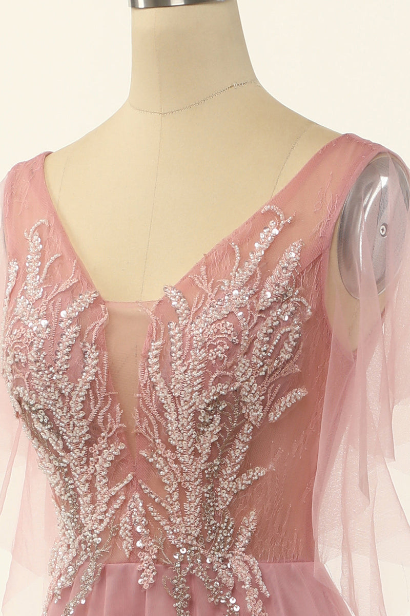 Carica l&#39;immagine nel visualizzatore di Gallery, Blush Beading Tulle A-line Abito Prom