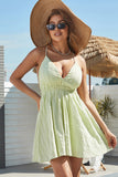 A Line Spaghetti Straps Abito Estivo Verde Chiaro