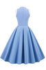 Carica l&#39;immagine nel visualizzatore di Gallery, Blu 1950s Vintage Swing Dress