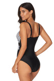 Costume intero Halter Collo Alto Nero Costumi da Bagno