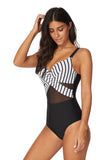 Costume intero Halter Collo Alto Nero Costumi da Bagno