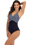Costume intero Halter Collo Alto Nero Costumi da Bagno