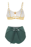 Costume da bagno a vita alta a due pezzi con Bowknot
