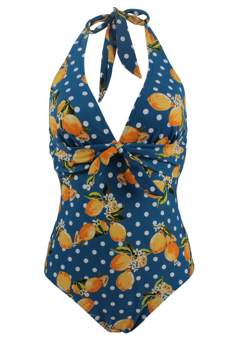 Carica l&#39;immagine nel visualizzatore di Gallery, Black Lemon Costume intero Costumi da bagno