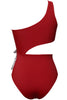 Carica l&#39;immagine nel visualizzatore di Gallery, Nero One Shoulder Costumi da bagno