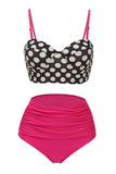 Costume da bagno verde Halter a due pezzi