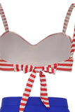 Costume da bagno a pois a vita alta a due pezzi