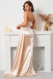 Champagne Una Spalla Sirena Prom Abito
