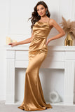 Khaki Halter Backless Abito da ballo a sirena