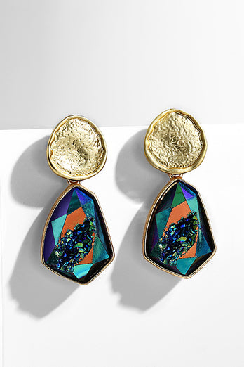 Orecchini di tendenza eleganti blu abbagliante