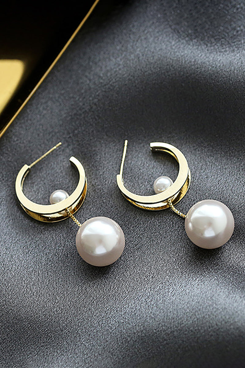 Carica l&#39;immagine nel visualizzatore di Gallery, Statement Delicate Pearl Sliding Stud Orecchini