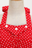 Carica l&#39;immagine nel visualizzatore di Gallery, Retro Stile Halter Rosso Pois Abito 1950