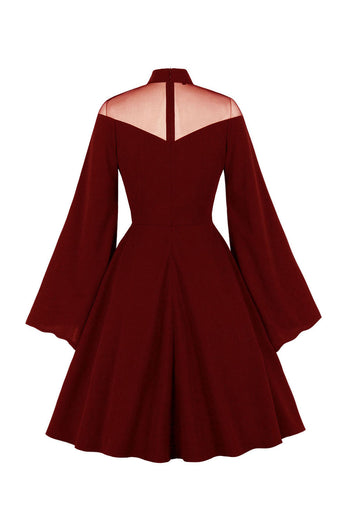 Abito Vintage Nero halloween con maniche lunghe
