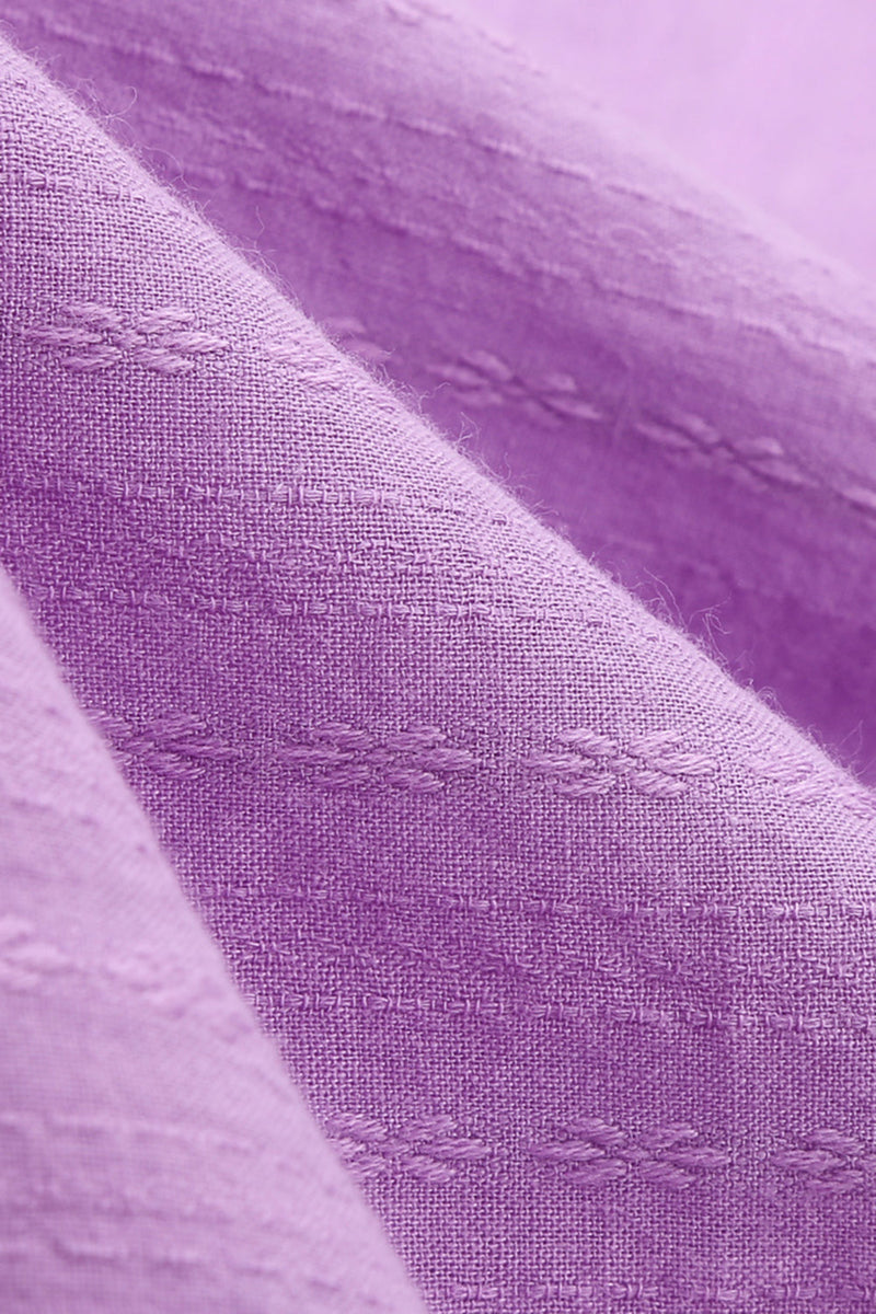 Carica l&#39;immagine nel visualizzatore di Gallery, Doll Collar Purple Retro Dress con mezze maniche