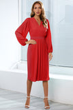 Bodycon Maniche Lunghe Casual Dress con Volant