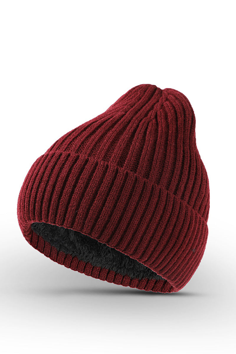 Carica l&#39;immagine nel visualizzatore di Gallery, Guanti per cappello a maglia nera a 3 pezzi