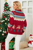 Maglione dell'albero di Natale Fawn Jacquard Pullover