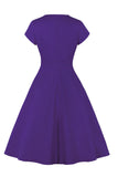 Jewel Blu 1950s Vestito con buco della serratura