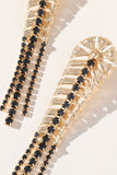 Orecchini con nappa foglia Boho con strass in lega vintage