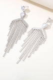 Orecchini in strass nappa zircone argento