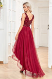 Alto Basso Borgogna Sparkly Sequin V-Dress Prom