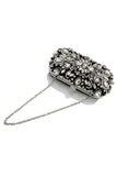 Pochette per feste nere con strass scintillante