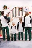 Pigiama Verde Plaid Family Merry Natale Set