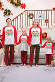 Set di pigiami di buon Natale a quadri rossi per famiglie