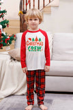 Set di pigiami di buon Natale a quadri rossi per famiglie