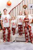 Pigiama natalizio abbinato per famiglie con plaid rosso