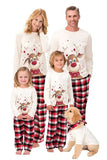 Set di pigiami coordinati per la famiglia di cervi bianchi di Natale