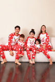 Pigiama natalizio per famiglie con stampa di cervi rossi