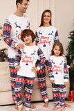 Cervo bianco e blu Fiocco di neve Modello Natale Famiglia Matching Pigiama Set