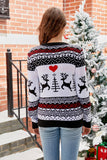 Maglione di Natale a maniche lunghe con motivo a renna