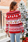 Maglione di Natale a maniche lunghe con motivo a renna