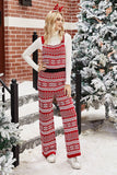 Tute in maglia con fiocco di neve rosso di Natale
