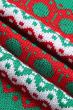 Tute in maglia con fiocco di neve rosso di Natale