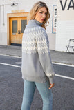 Natale Caffè Collo Alto Pullover Maglione Lavorato A Maglia