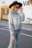 Natale Caffè Collo Alto Pullover Maglione Lavorato A Maglia